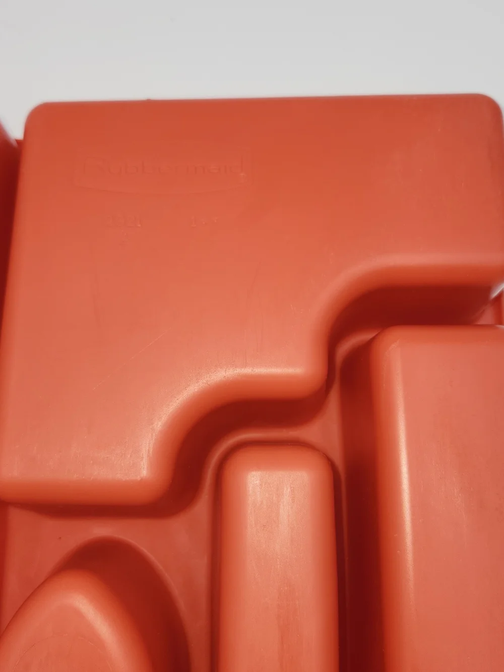 Vintage Rubbermaid #2921 Silverware Flatware Utensil Holder Tray 70s orange rust